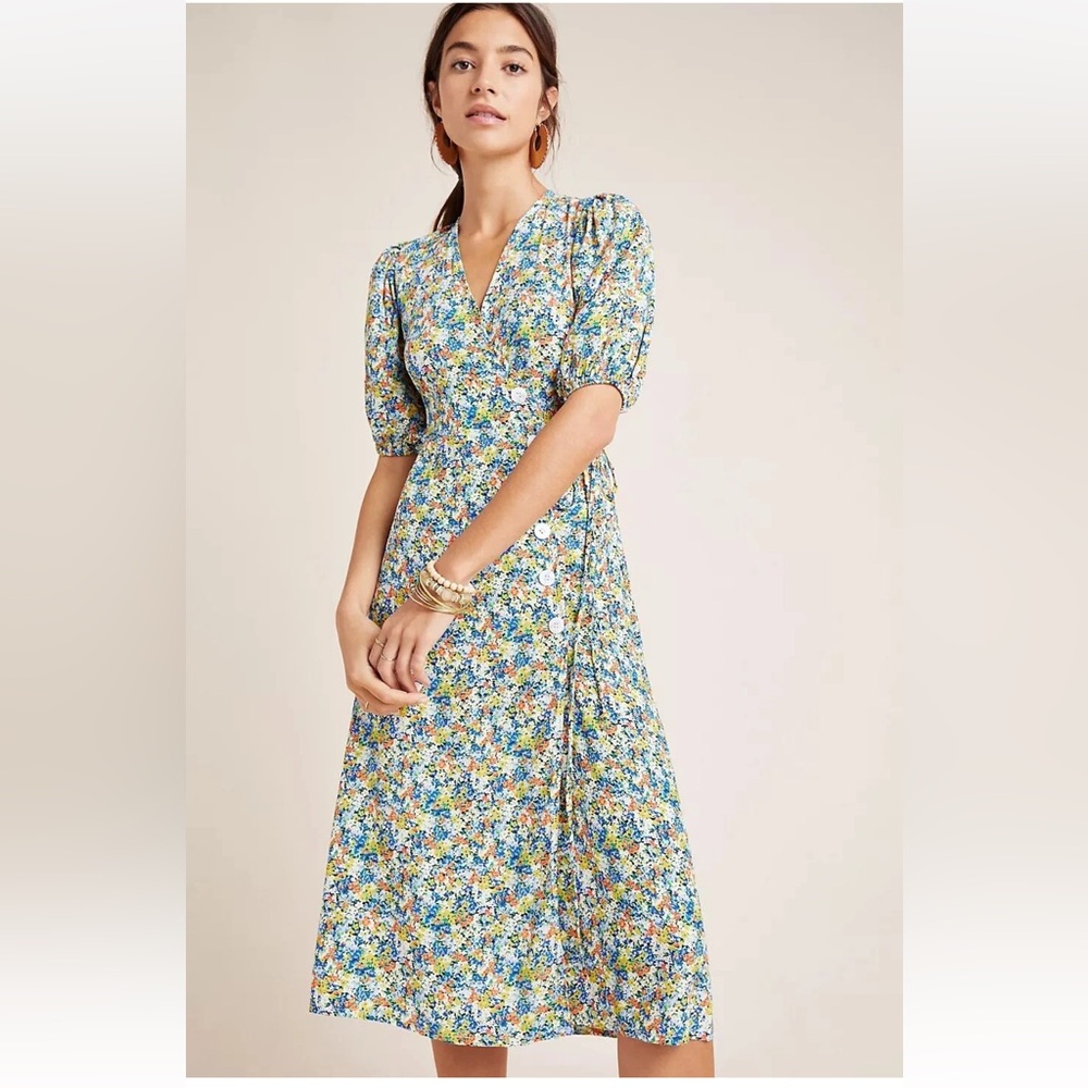 Faithfull the Brand Marta Midi Dress 4 Floral Bohemian Cottagecore Anthropology